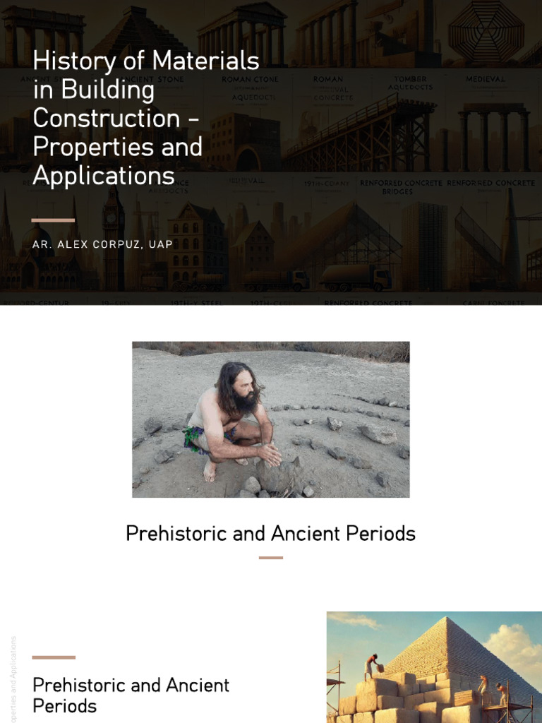 LESSON 1 History of Materials in Building Construction - Properties ...