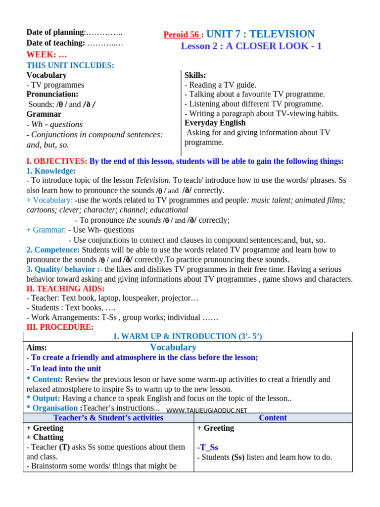 Unit 7 -Lesson 2 - A Closer Look 1 | PDF | Vocabulary | English Language