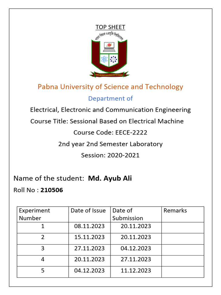 TOP SHEET LAB 06 08 | PDF