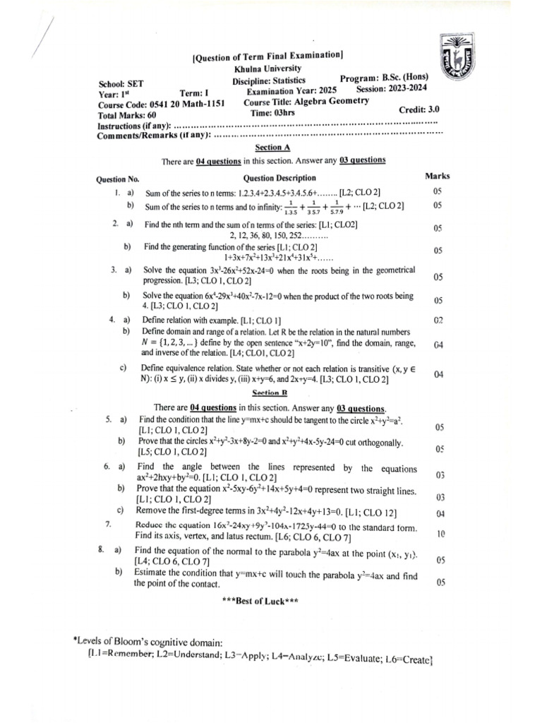 Term Question Selected Year | PDF