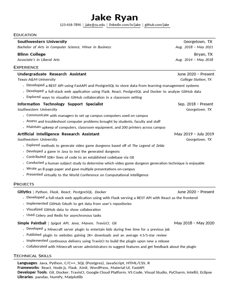 Jakes Resume | PDF | Postgre Sql | Web Application