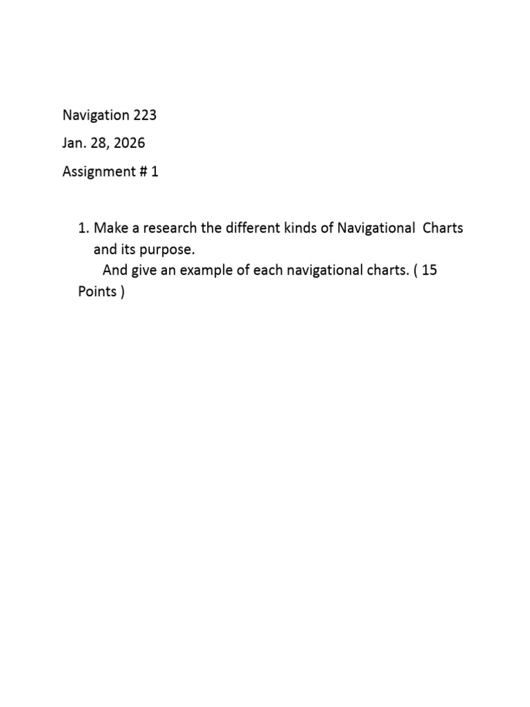 Navigation 223 Assignment 1 | PDF