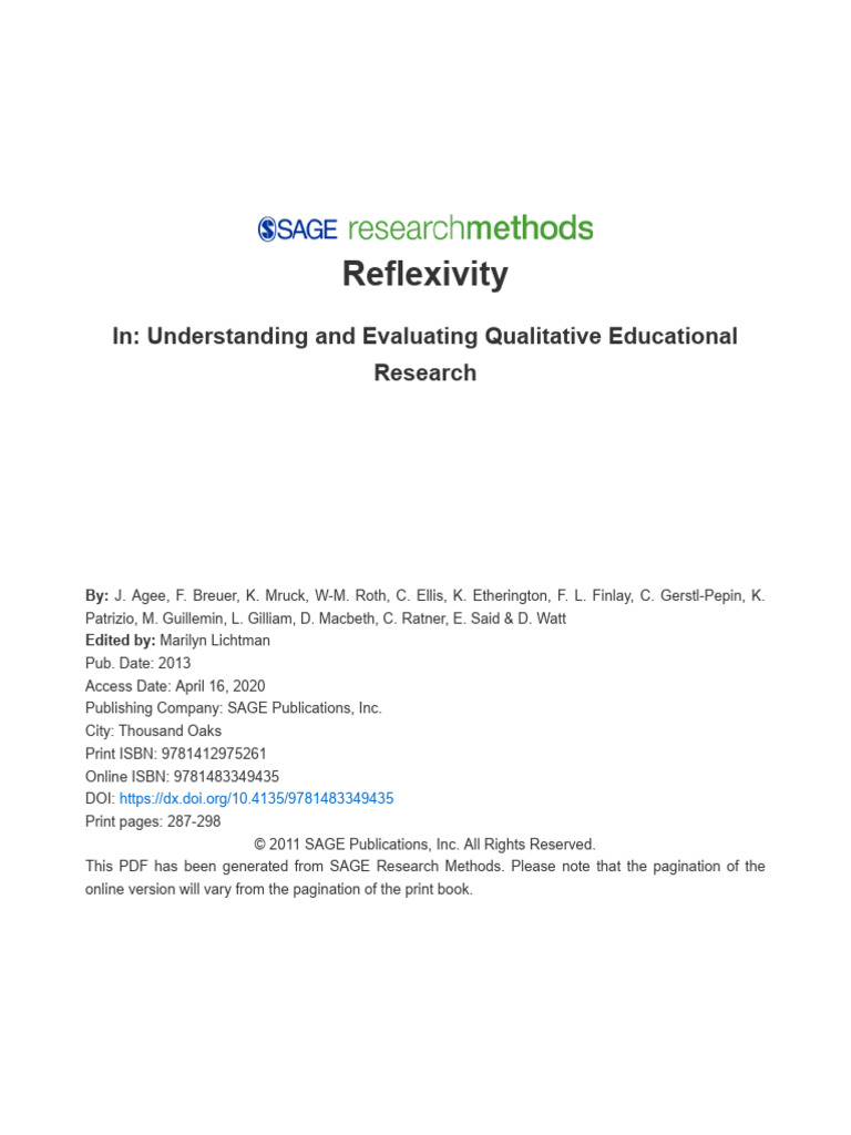 Understanding and Evaluating Qualitative Educational Research SRM | PDF ...
