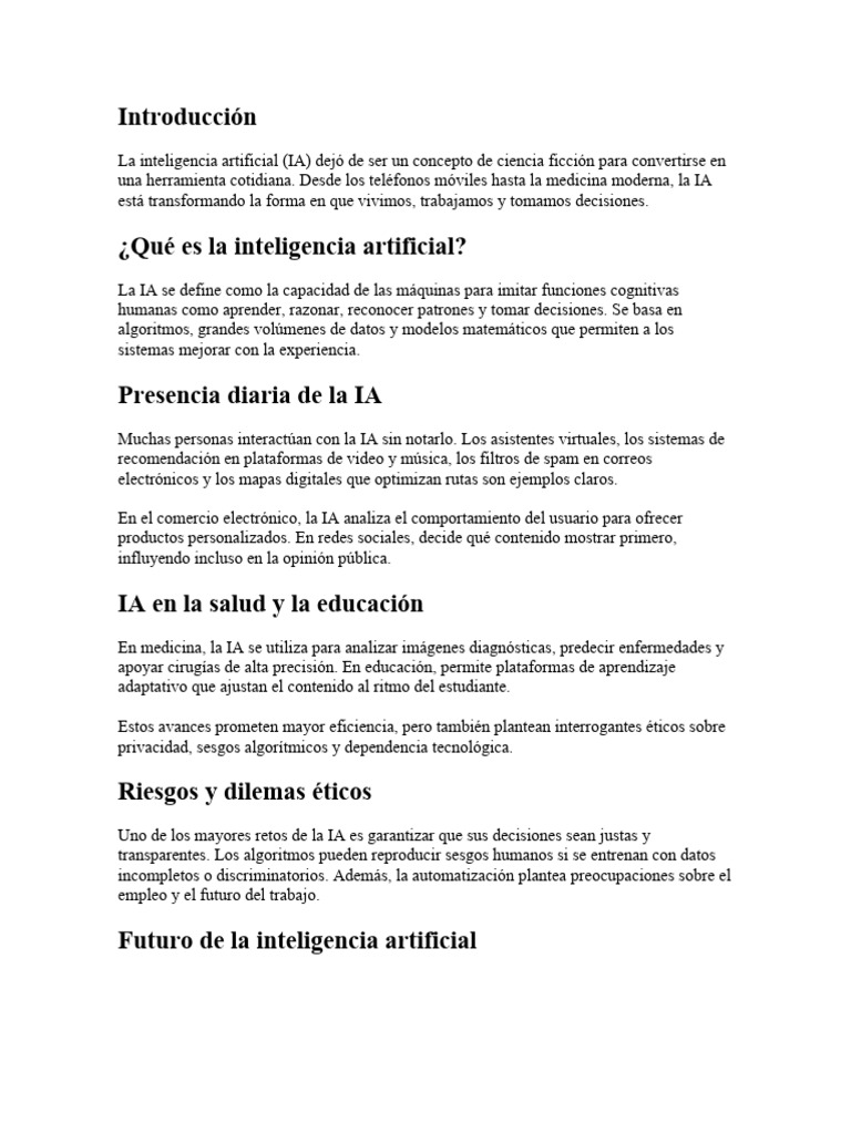 La Inteligencia Artificial en La Vida Cotidiana | PDF