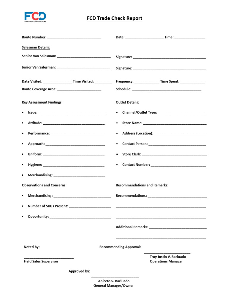 FCD Trade Check Report | PDF
