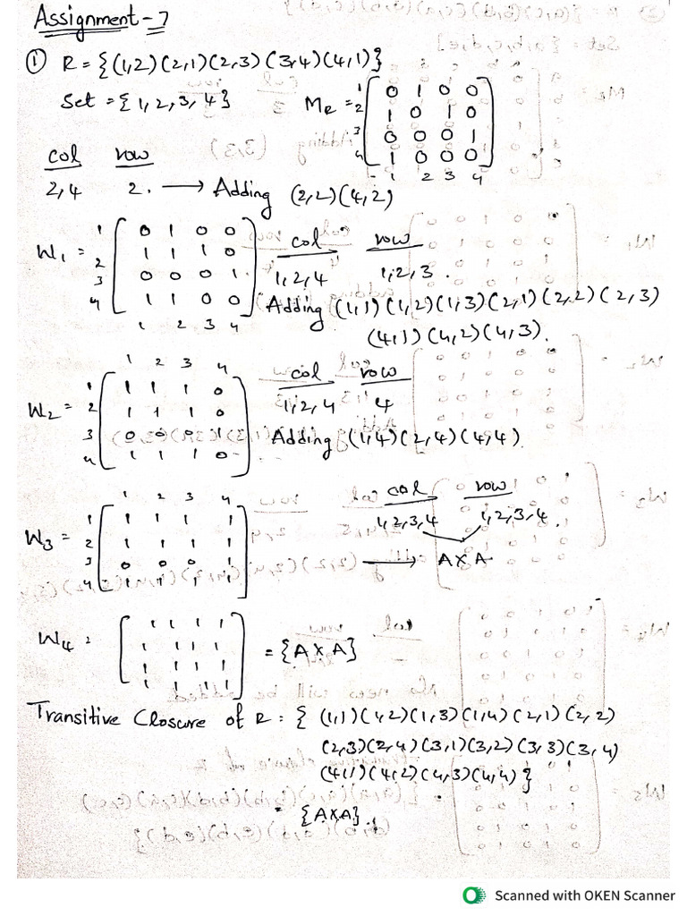 Discrete Mathematics Assignment 7 | PDF