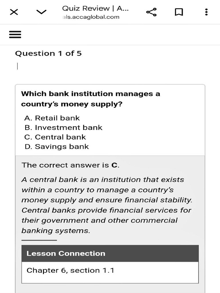 Quiz and Practice Banking & Cash PDF | PDF