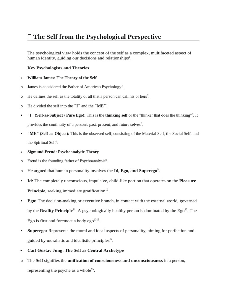 ? The Self From The Psychological Perspective | PDF | Birth Control ...