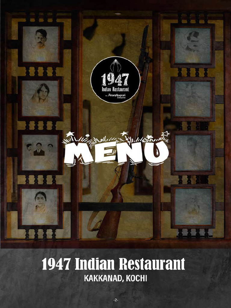 1947 Indian Restaurant Al A Cart Menu | PDF