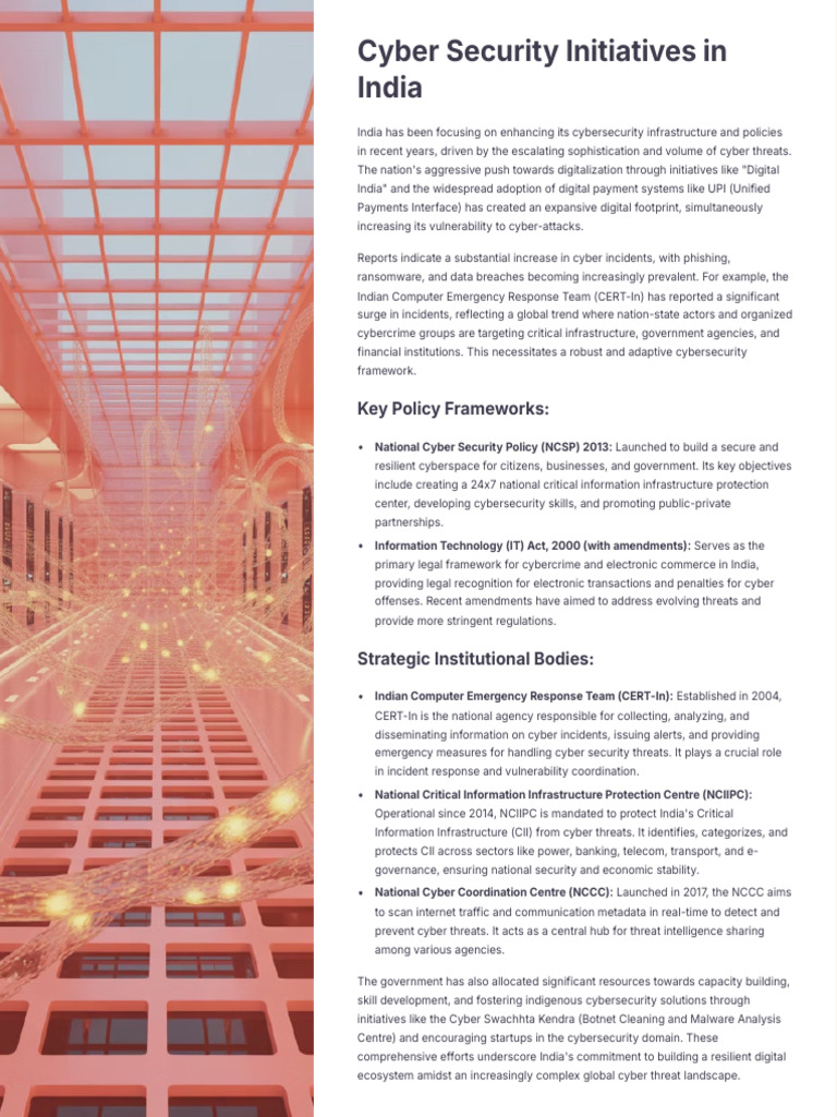 Chapter 5 Cyber Security Initiatives in India | PDF | Computer Security ...