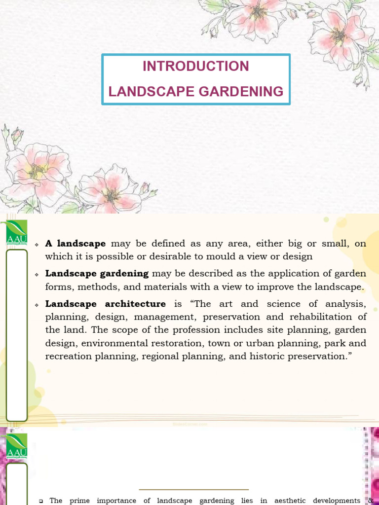 Ch. 1 Introduction of Landscape Gardening | PDF | Atmosphere Of Earth ...
