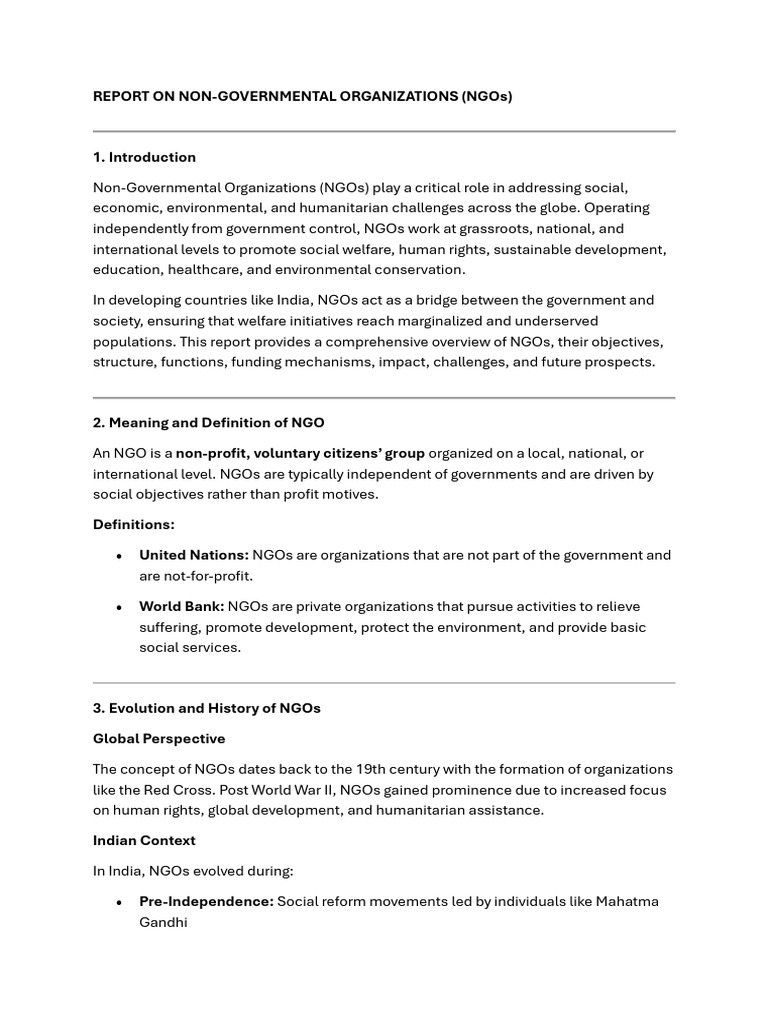 Ngo | PDF | Non Governmental Organization | Governance