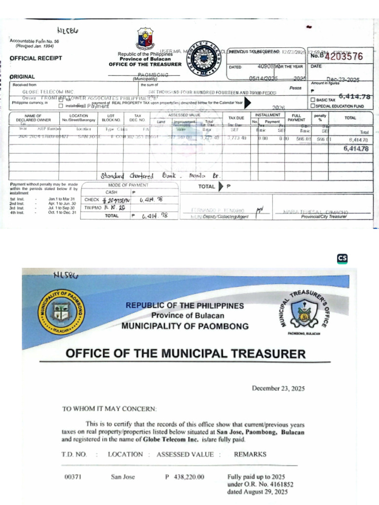 Soa, Or, TC - Paombong, Bulacan | PDF
