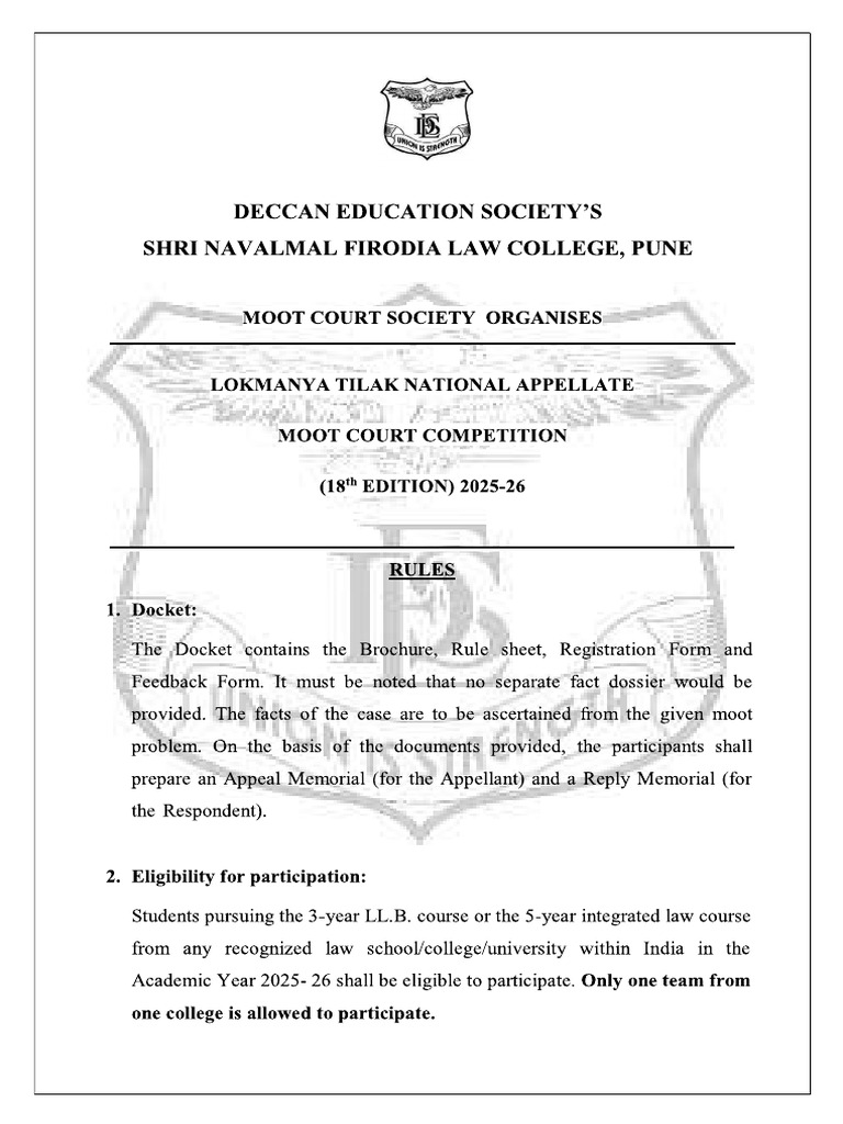 LTNA 2026 Rulesheet | PDF