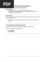 Light Reflection and Refraction Guide | PDF