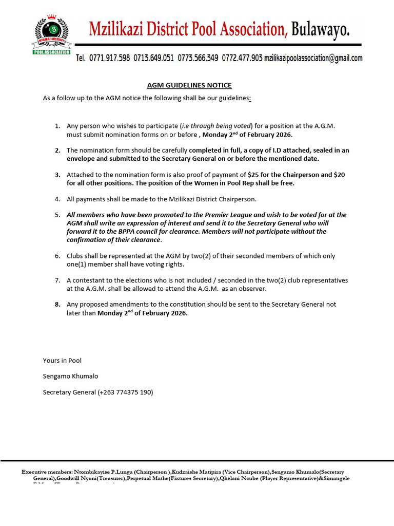 Agm Guidelines | PDF