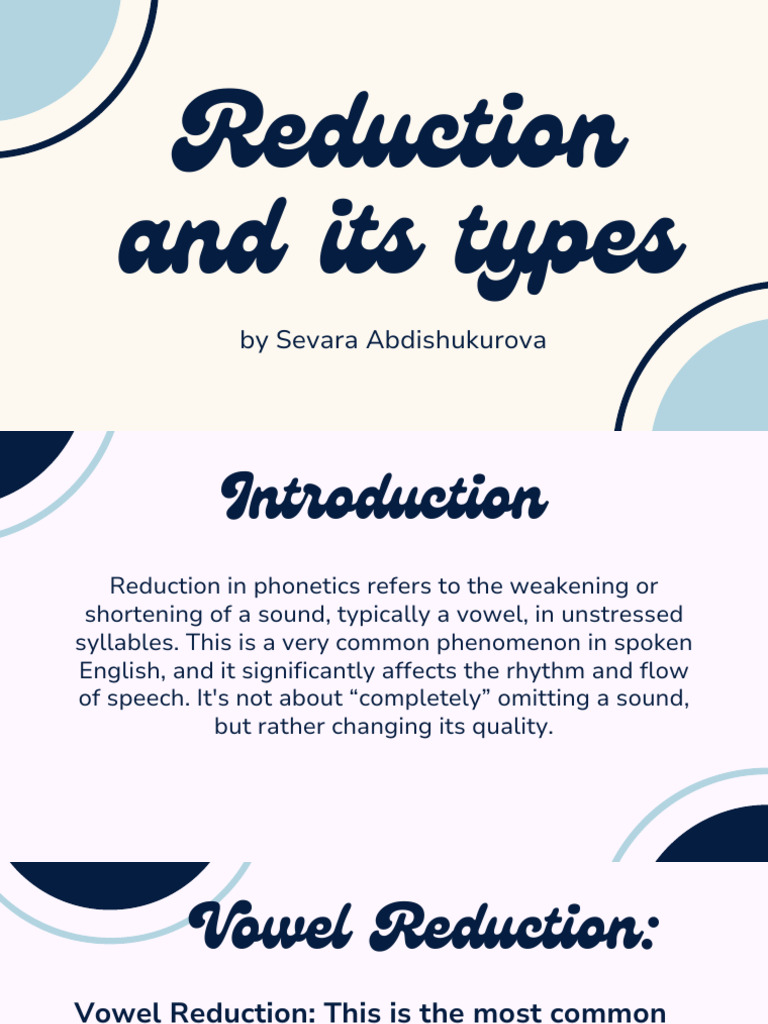 Unit 20. Reduction and Its Types | PDF | Stress (Linguistics) | Syllable
