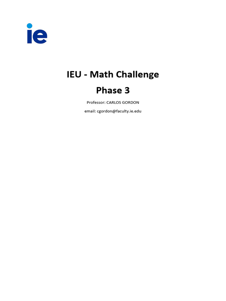Final Math Challenge | PDF