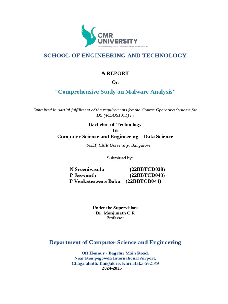Comprehensive Study On Malware Analysis | PDF | Malware | Computer Security