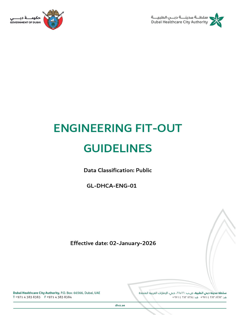 GL-DHCA-ENG-01 - Engineering Fit-Out Guidelines - V1.0 | PDF | Wall ...