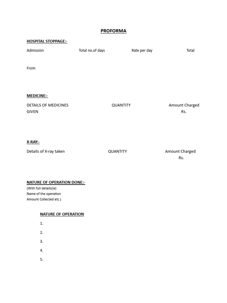 PROFORMA | PDF