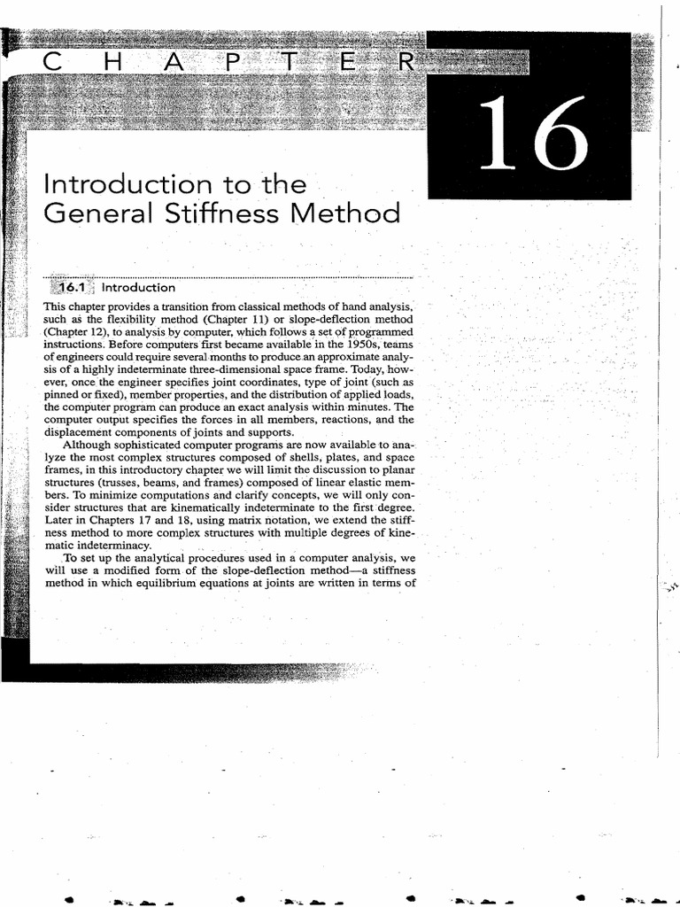 Chapter 16 Introduction To The General Stiffness Method | PDF | Beam ...