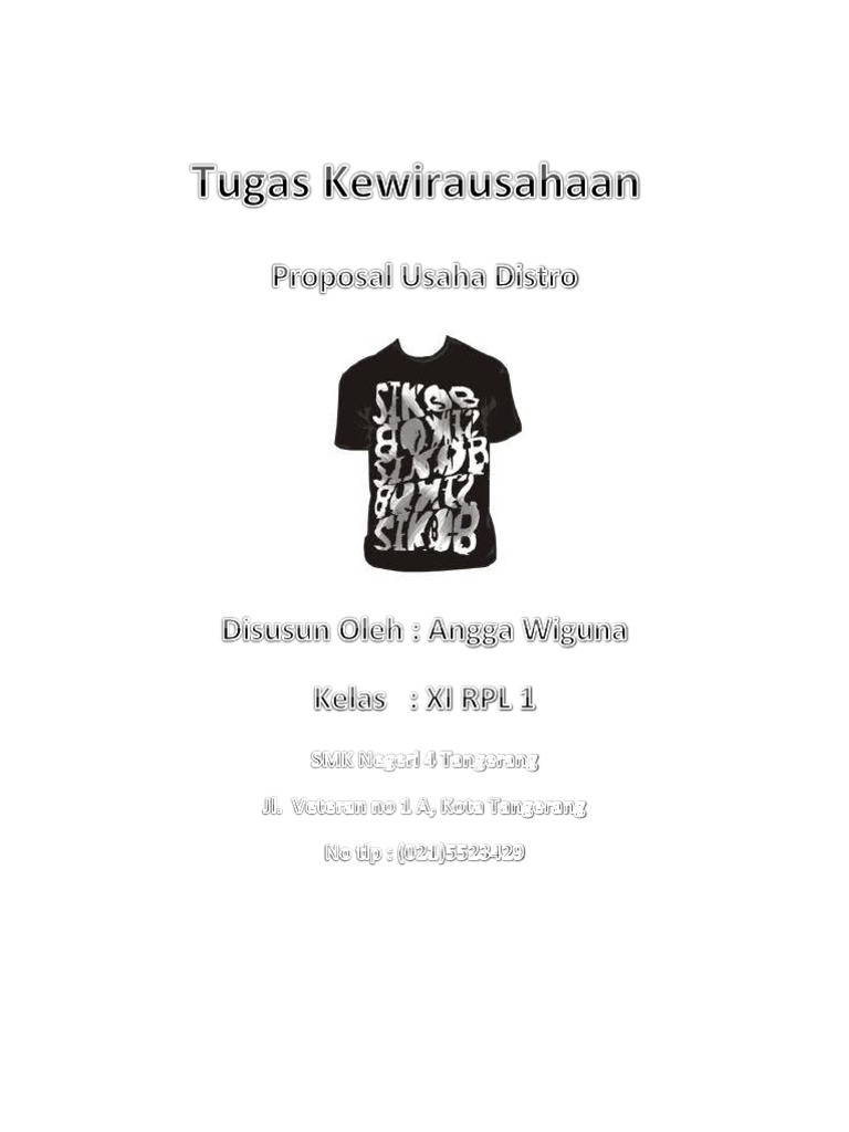 Proposal Usaha Distro