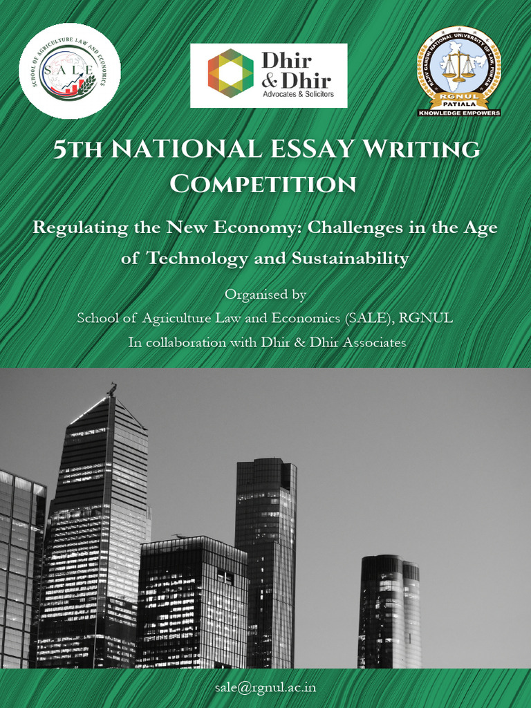 Brochure 5th National Essay Writing Competition | PDF | Sustainability ...