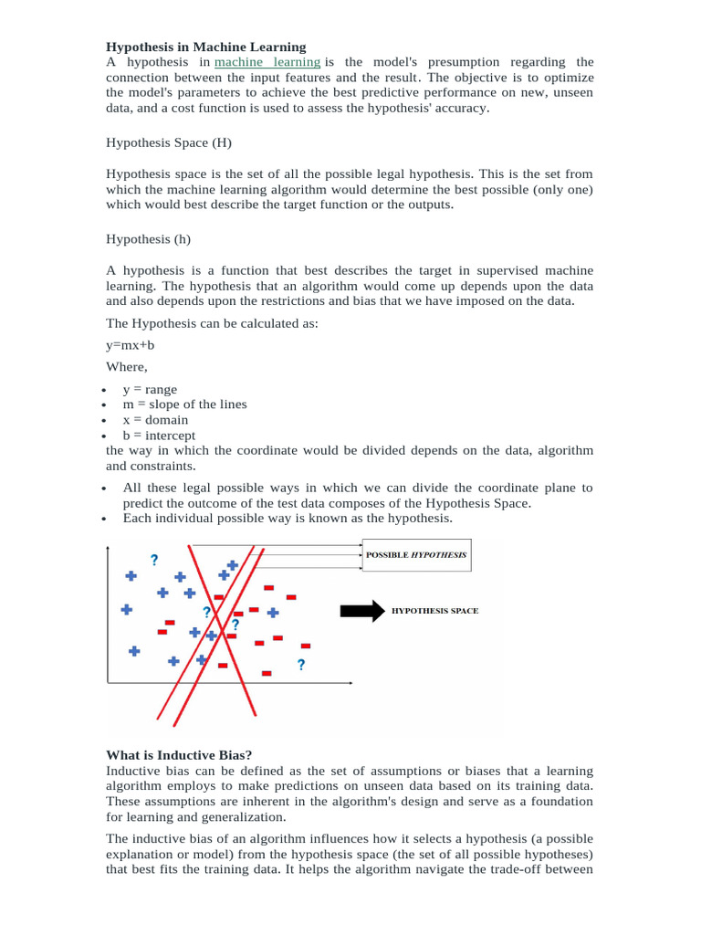 Hypothesis in Machine Learning | PDF | Machine Learning | Cross ...