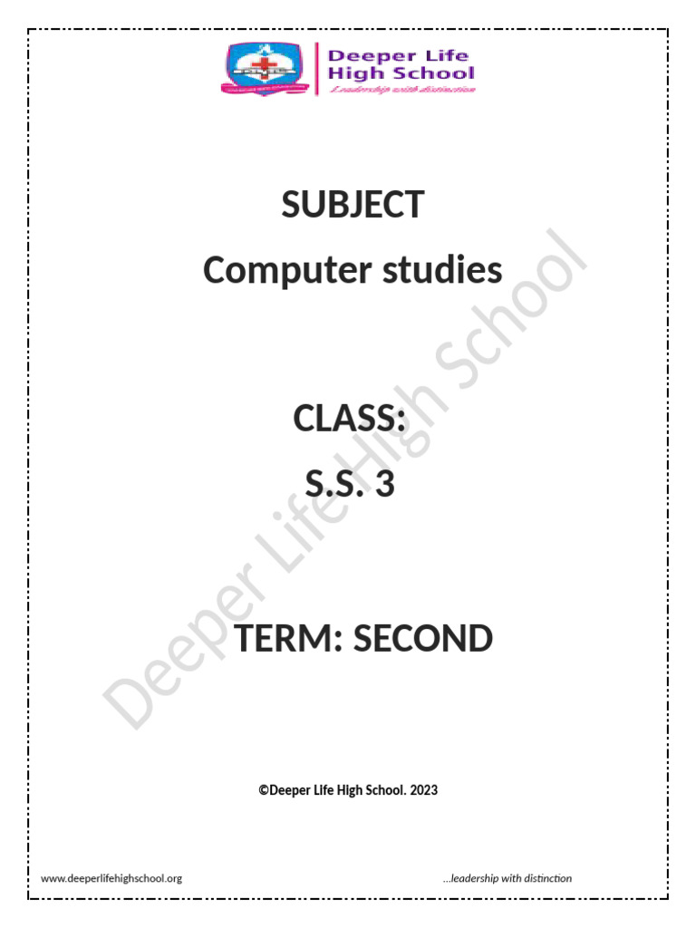 Ss 3 E-Note Second Term Computer | PDF | Computer Virus | Computer Data ...