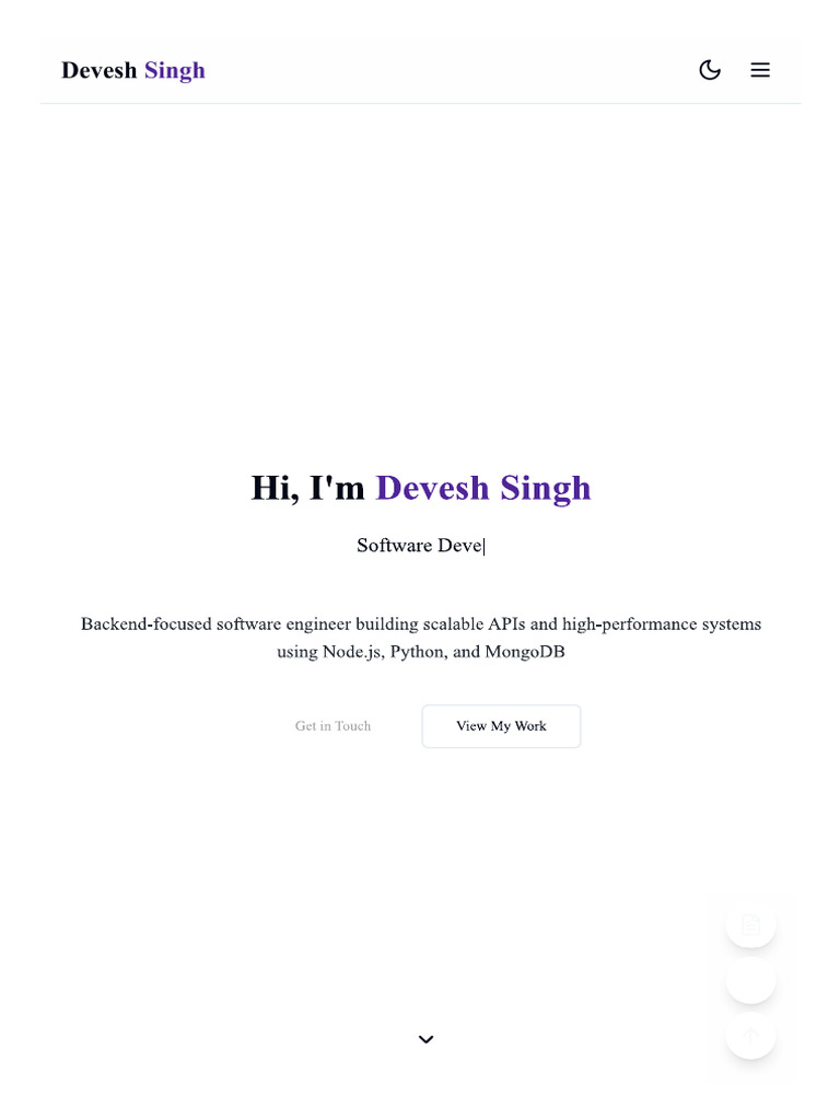 Devesh Singh Portfolio | PDF