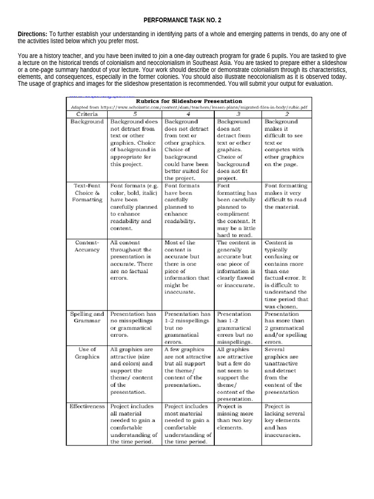 2nd Performance Task | PDF