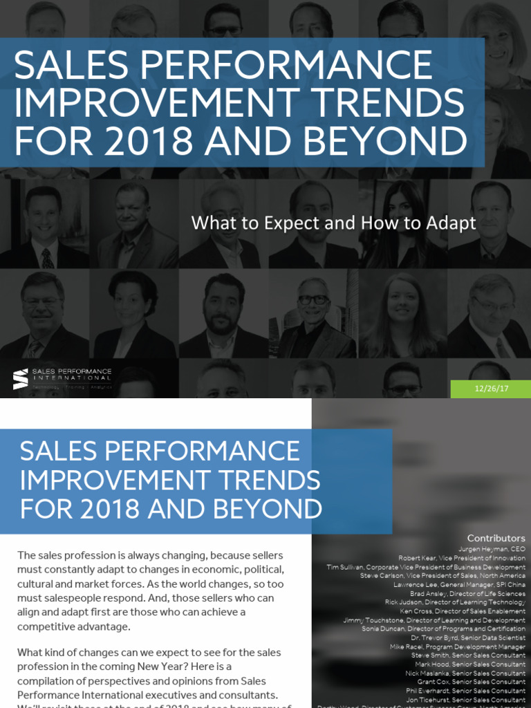 Sales Performance Improvement Trends | PDF | Sales | Learning