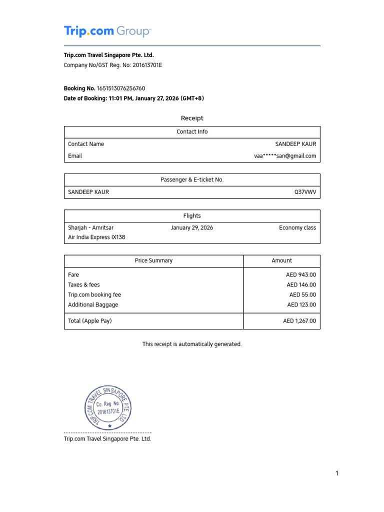 E Receipt | PDF