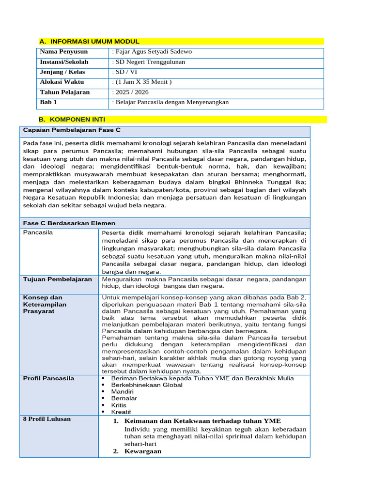 Modul Ajar Pendidikan Pancasila Bab 2 | PDF
