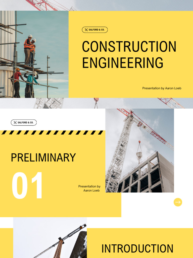 Yellow and Black Modern Simple Construction Engineering Presentation | PDF