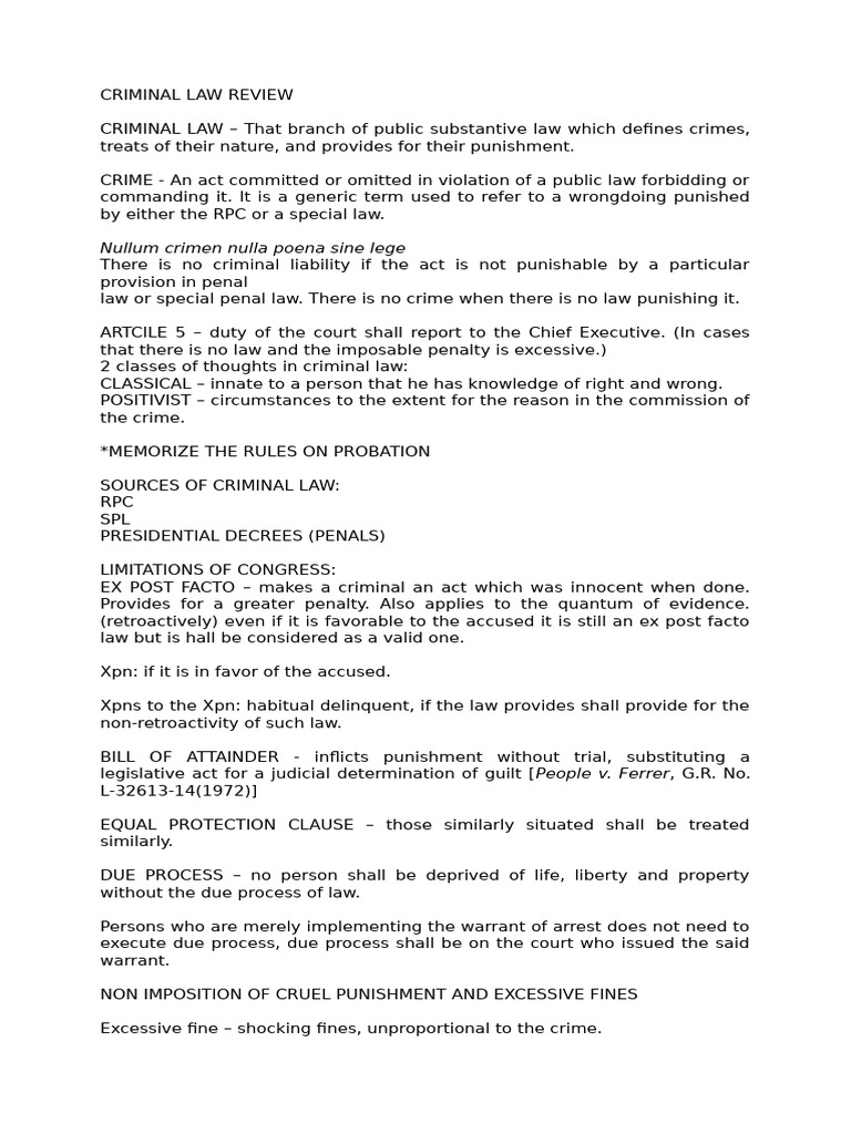 Criminal Law Review | PDF | Crimes | Crime & Violence