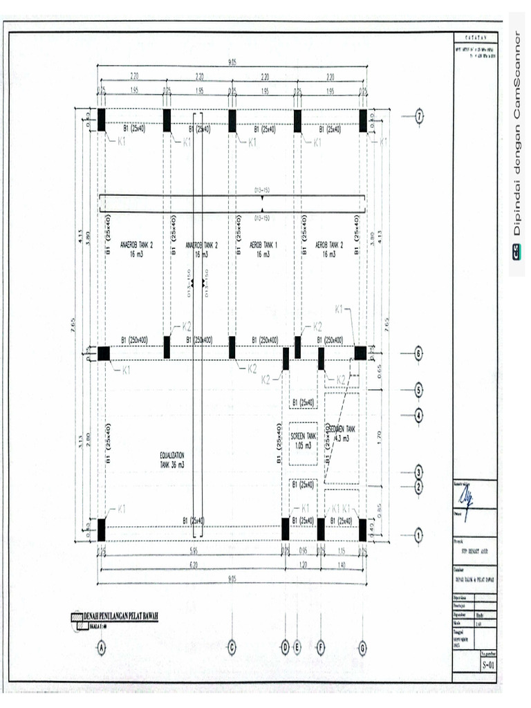 Struktur & Layout FIX IPAL STP 75m3 (20250914) | PDF