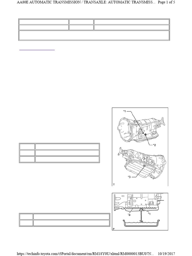 Lexus IS-F Transmission Fill | PDF | Automatic Transmission ...
