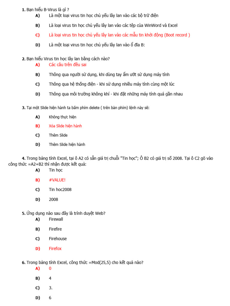 Dap An 01 | PDF