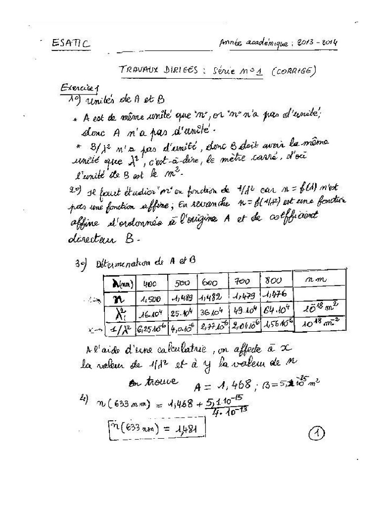 Td1 12-13 Corrige | PDF