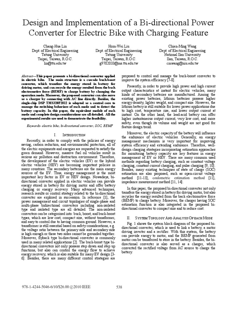 257 Design and Implementation of A Bi-Directional Power Converter For ...