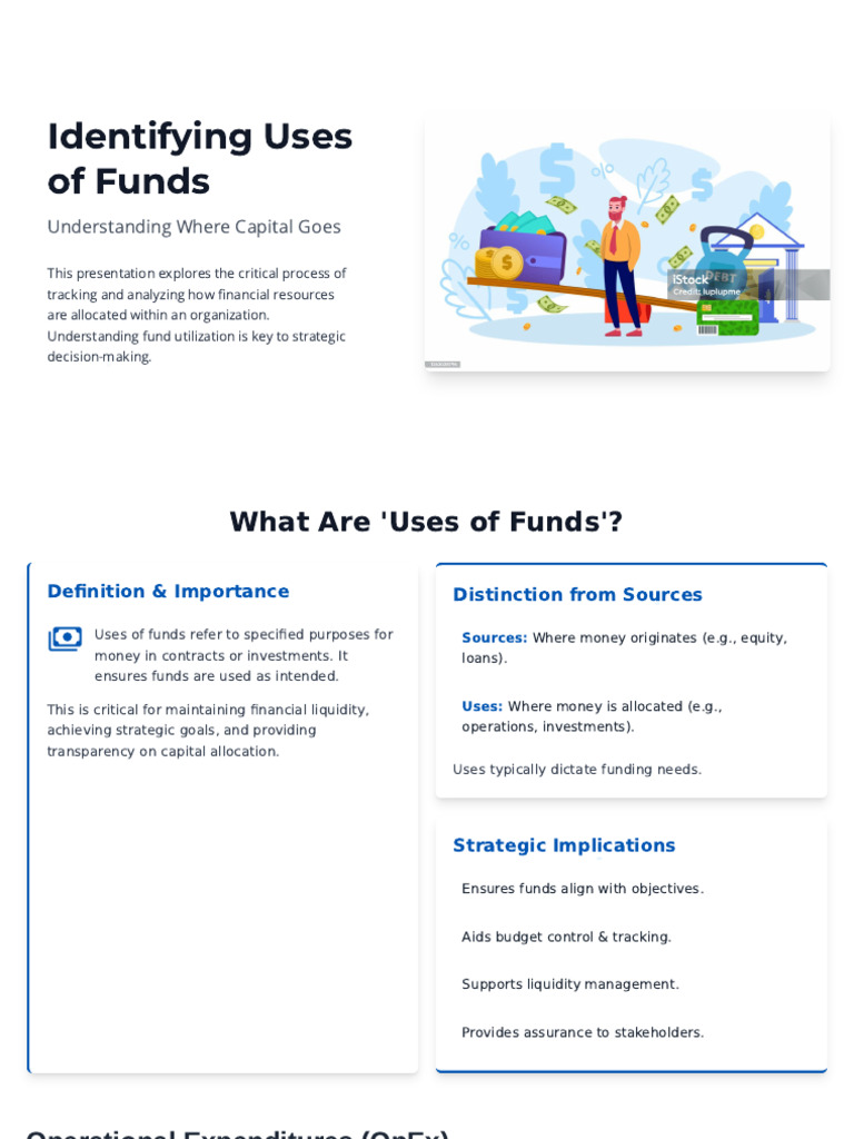 Identifying Uses of Fundsv1.Ppt - 2026129172710 | PDF | Expense | Debt