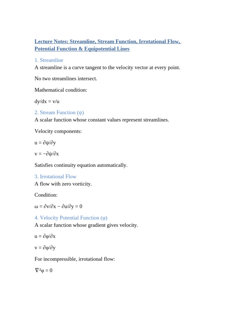 Elementary Flows | PDF | Applied And Interdisciplinary Physics | Physics