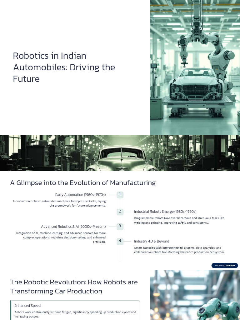 Robotics in Indian Automobiles Driving The Future | PDF | Automation ...