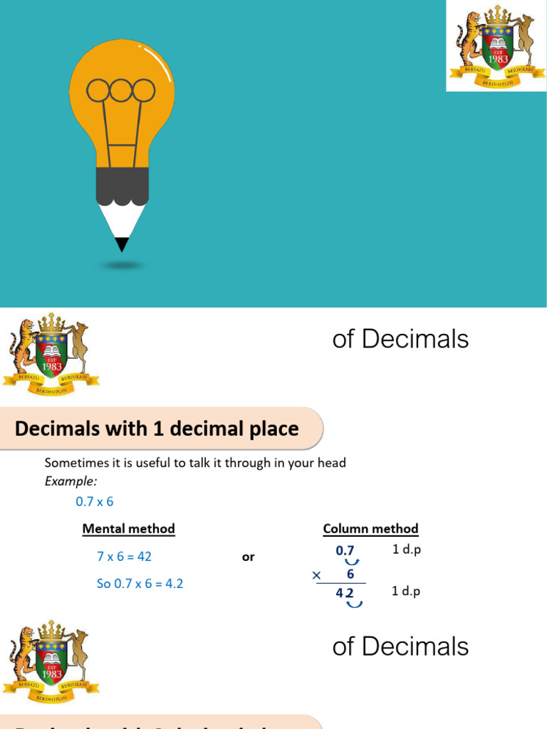 Unit 2: Place Value, Ordering and Rounding: Multiplication & Division ...
