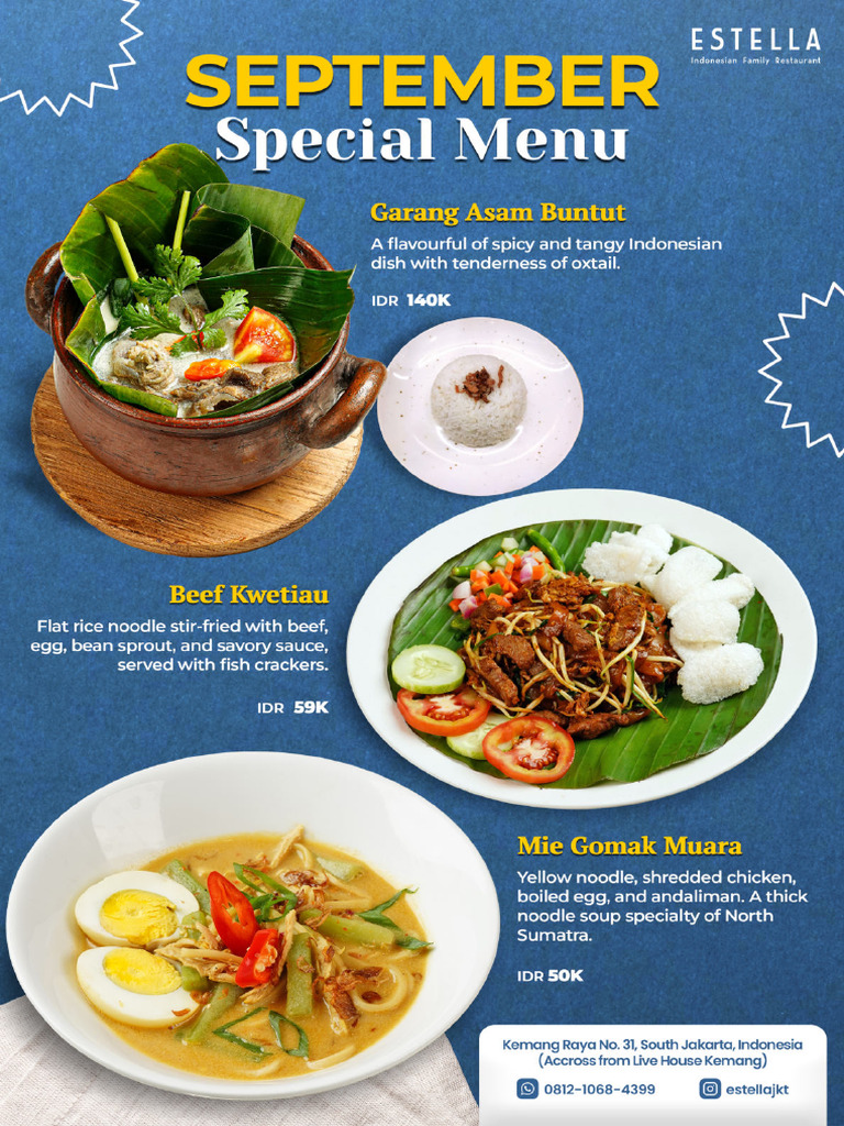 September Special Menu Kemang 2024 | PDF
