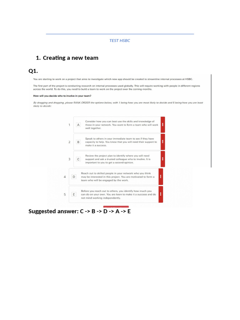 Test HSBC | PDF