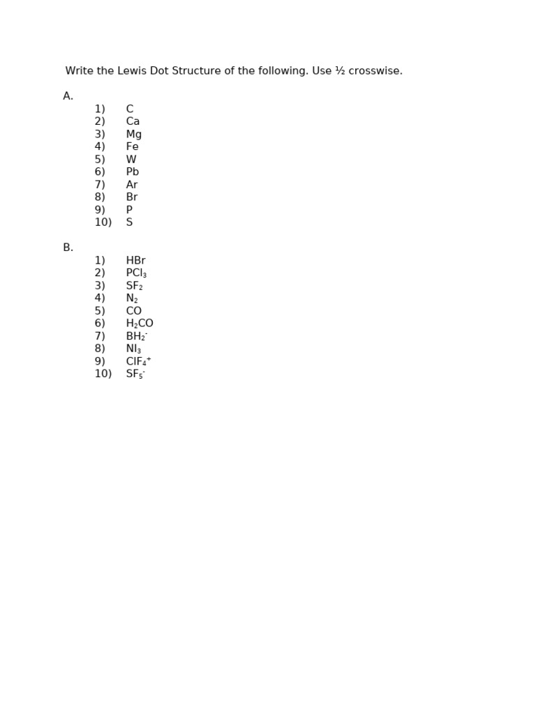 Lewis Dot Structure | PDF