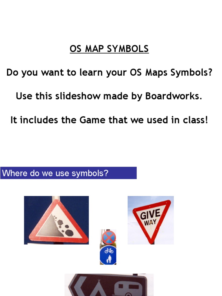 OS MAP SYMBOLS Do You Want to Learn Your